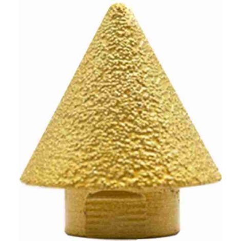Ortviai Outil de biseautage diamanté soudé pour marbre, granit et carrelage – Embout φ38 mm M10, 46 grains (1/5)