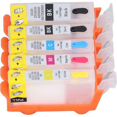 Cartouches d'encre rechargeables PP pour imprimantes PIXMA IP3600, IP4600, IP4700, MP540, MP550 et MP560 (1/5)