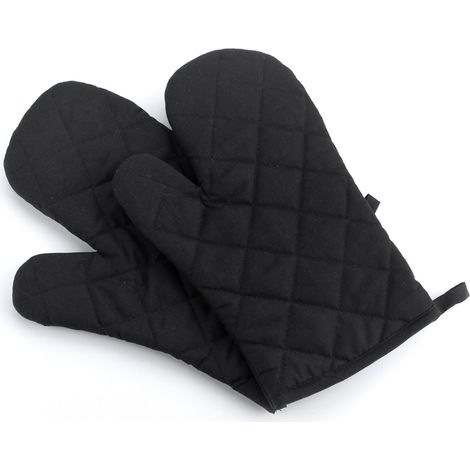 Oven Mitts - Silicone And Cotton - Heat Resistant Up To 480 °F - For Baking Grilling Cooking - 1 Pair (1/5)