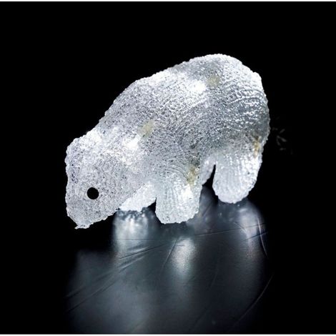 Ours polaire lumineux 10 LED pour intérieur et extérieur