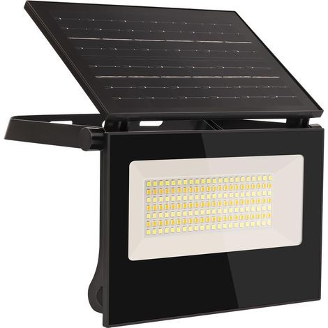 Projecteur solaire extérieur à détecteur de mouvement, 19 x 13 cm, 3 températures de couleur, indice de protection IP65, projecteur LED, convient aux porches, patios, terrasses, jardins, allées et gar (1/5)