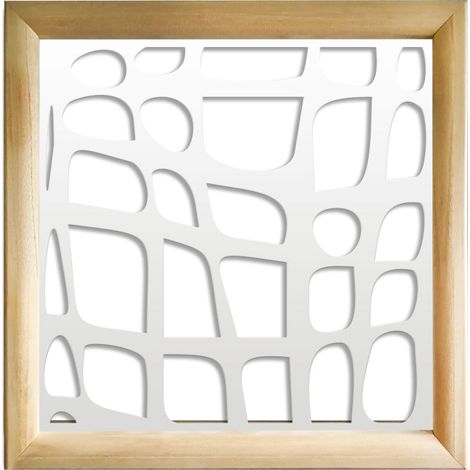 ABSTRACT - Moduli Decorativi in Legno e PVC - Misura: 48x48 cm - Colore: bianco (1/4)