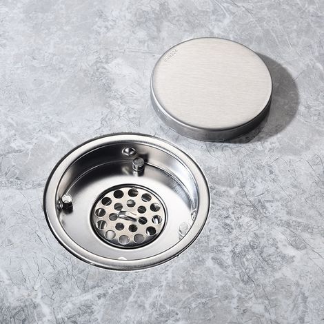 Siphon de sol rond en acier inoxydable 304, tuyau d'évacuation de salle de douche de grand diamètre 110 (1/5)