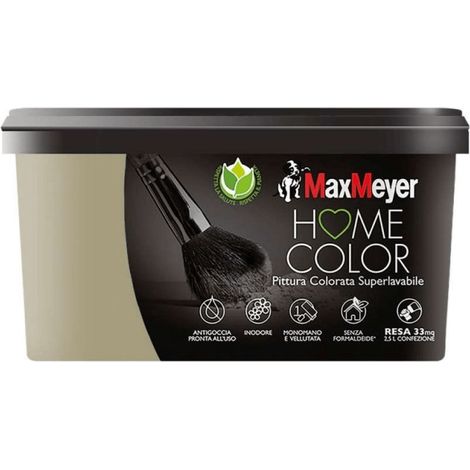 Idropittura Superlavabile Home Color Fango 2,5 Lt Max Meyer