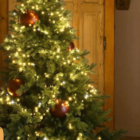 Guirlande lumineuse de Noël compacte LED blanc chaud flash 5 m (1/4)