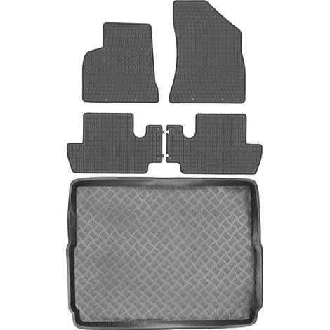 Set di tappetini in gomma per auto e tappetino per bagagliaio per Peugeot 3008 I Crossover dal 2009 al 2016.