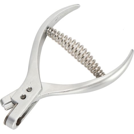 Punch Pliers Stainless Steel UShaped Proofing Cutting Puncher Manual Tool for Ticket Check (1/5)