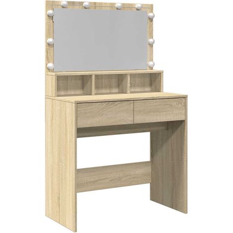 Maison Exclusive - Toeletta con LED Rovere Sonoma 80x41x134,5 cm