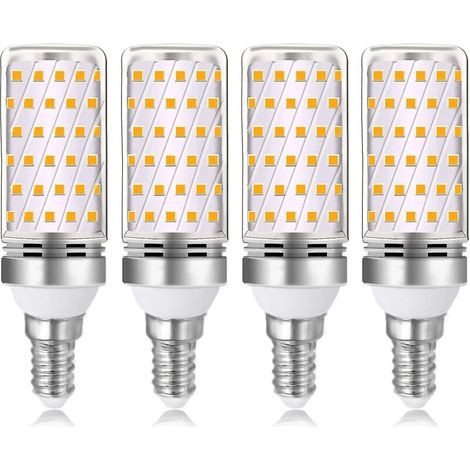 Bombilla LED E14 de 16 W – Blanco cálido 3000 K, 1600 lm, equivalente a 100–120 W, 230 V, no regulable, paquete de 4