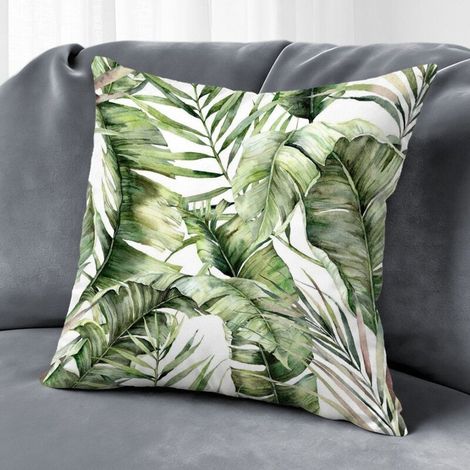 Housse de coussin fleurs papillon, décoration intérieur extérieur,40×40cm (1/5)
