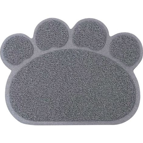 Tapis d'alimentation pour chien antidérapant et imperméable, gris (1/5)