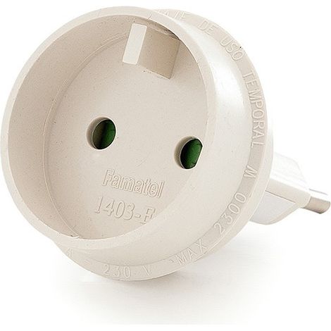Adaptateur De Voyage Européen - Universel, 10a 250 V, Blanc
