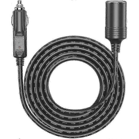 Rallonge pour chargeur de voiture, câble extra long de 3 m avec connecteur femelle intégré, compatible avec les gonfleurs de pneus, les aspirateurs et autres appareils. (1/5)