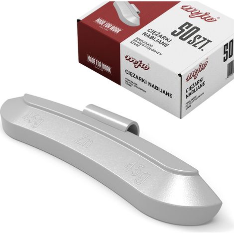Zink-Klebegewichte für Stahlfelgen, 45 g, 50 Stück zur Radauswuchtung