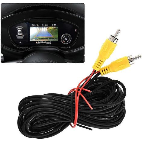 m langes RCA-Videokabel (Stecker auf Stecker) für Rückfahrkamera im Auto