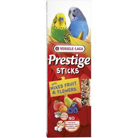 Bâtonnets Versele-Laga avec un mélange de fruits et de fleurs pour petits et grands perruches