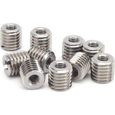 Lot de 10 inserts filetés mâles et femelles, écrous réducteurs en acier inoxydable, outil de réparation et de fixation. (1/5)