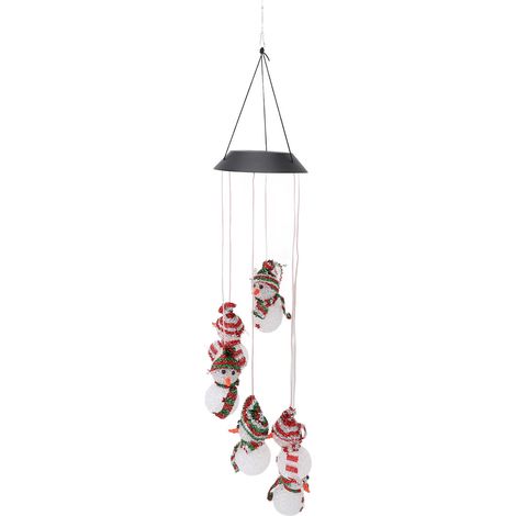 Guirlande Solaire LED Bonhomme de Neige RGB Étanche Décoration Extérieure Noël Jardin Terrasse Éclairage Automatique (1/5)
