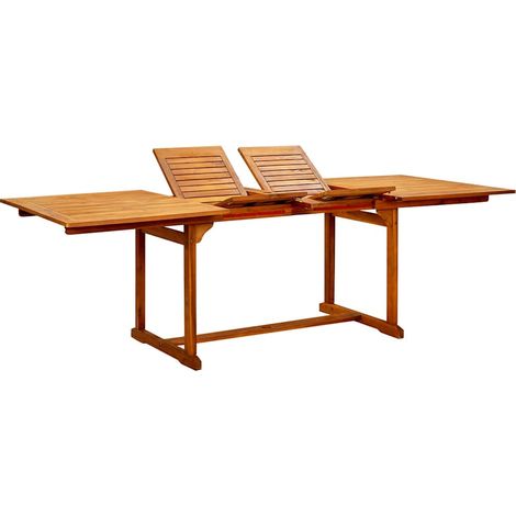 Tavolo da Pranzo per Esterni (160-240)x100x75cm Massello Acacia vidaXL
