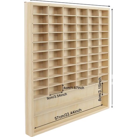 Boîte de rangement murale, bois massif, design gain de place, TT2320885 (1/2)