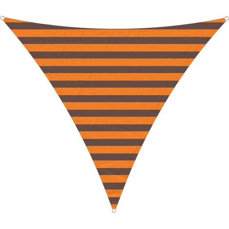 Voiles d'ombrage orange et marron, 2 x 2 x 2 mètres