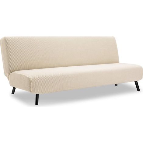 Housse de canapé. housse élastique de canapé 3 places pour Clic Clac. housse de canapé jacquard élastique réglable (3 places. beige) (1/5)