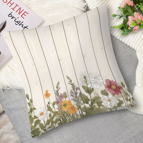 Housse de coussin fleurs sauvages, douces (1/5)
