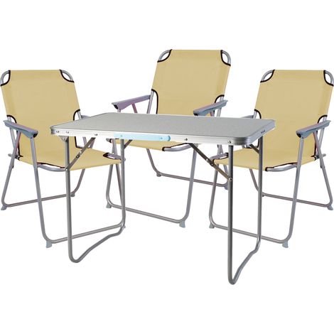 4-teiliges Campingmöbel Set 70x50x59cm-DMC330870+3xDPO2600B (1/3)