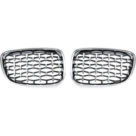 Calandre avant style météore argentée diamantée pour BMW Série 5 GT (1/5)