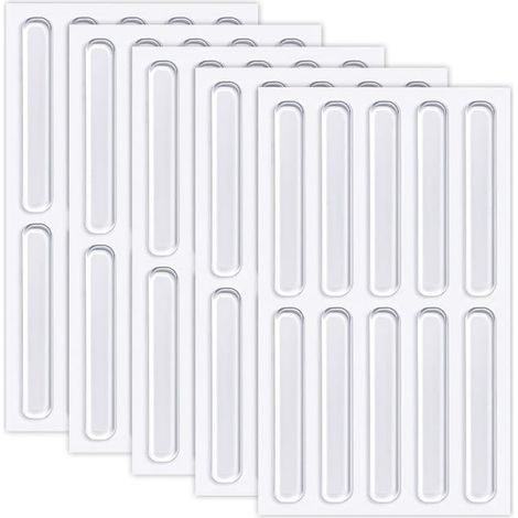 50 paracolpi trasparenti per mobili, cuscinetti in silicone per ante di armadi, strisce adesive trasparenti, paracolpi di protezione (63102MM) (1/5)