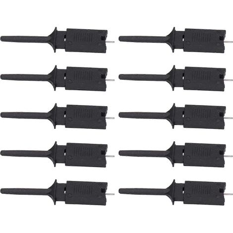 10 Stück Testhakenklemmen SMD IC Mini-Jumper-Sonden für Logikanalysatoren und Elektronikexperimente