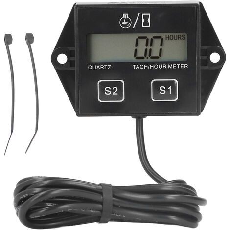 Tachymètre de moto avec écran LCD, compteur horaire pour moteur à essence 2/4 temps, universel pour camionnettes (1/5)
