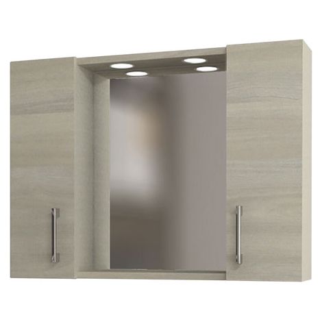 1PZ SPECCHIO DA BAGNO 960 CON 2 ANTE ROVERE GRIGIO (1/3)