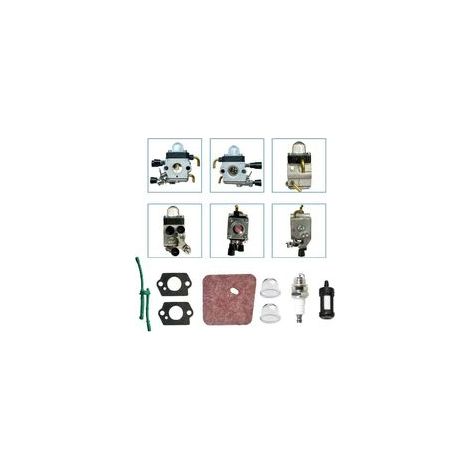 Carburateur Stihl FS55 FS38 FS45 FS46 FS55C FC55 FS74 FS75 FS76 FS80 KM85 – Avec filtre à air et tuyau de carburant – Remplacement facile (1/2)