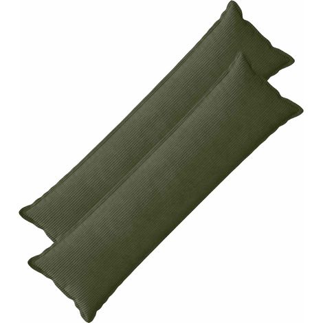 Housse de coussin 2 pc HOUTEN Vert 40 x 145 cm velours côtelé vidaXL