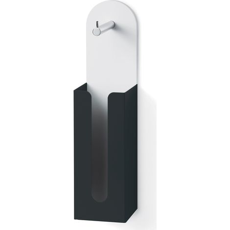Lineabeta - Rollenhalter mit Reserve in mattschwarzem Mattstone