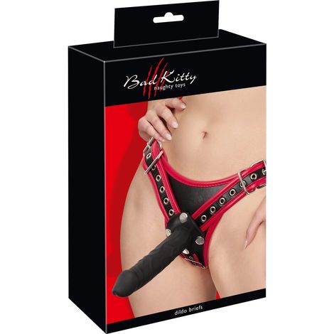 Bad Kitty - Imbracatura con cinturino e 3 dildo L/XL (1/5)