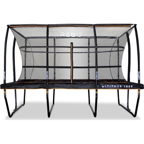 Rebo Altitude Rectangle 12ft x 16ft Trampoline and Safety Enclosure - Altitude 1600 (1/4)