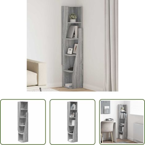 vidaXL Schrank - Eckschrank Graues Sonoma 27,5x27x140cm Holzwerkstoff (1/5)