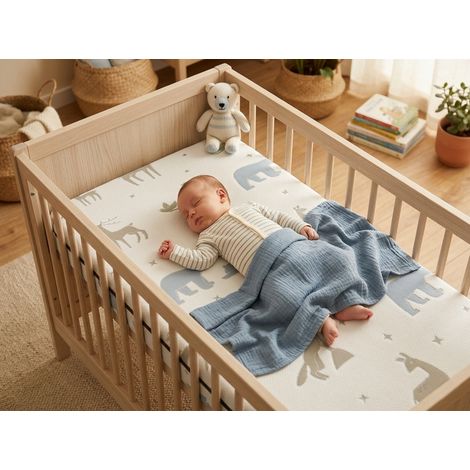 Materasso per culla Neonato Antisoffoco Certificato CertiPUR™ e OEKO-TEX® – 100% Made in Italy - Misura: 70X140 CULLETTA EVOLUTA MONTESSORI (1/5)