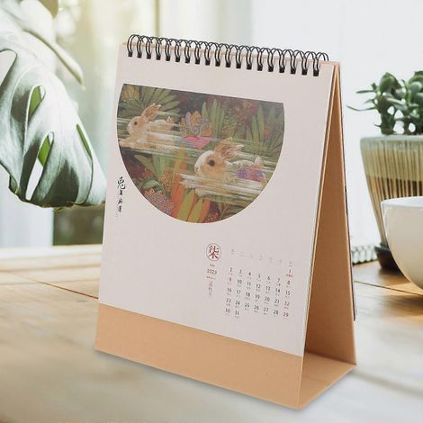 Calendrier miniature décoratif de bureau 2023, calendrier 2023 sur pied-24x14.5cm (1/3)