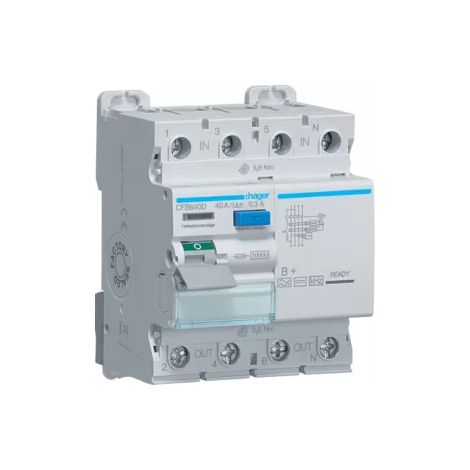 Hager FI-Schutzschalter 4P 40A 300mA B CFB640D (1/2)
