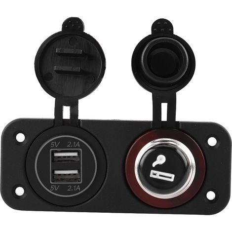 DC 12/24V Adaptateur prise allume-cigare avec chargeur 2 ports USB 4.2A pour voiture camping-car yacht bus (1/5)