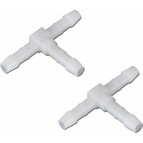2x raccord de durite en T diamètre 10mm connecteur tube tuyau carburant essence tracteur tondeuse voiture