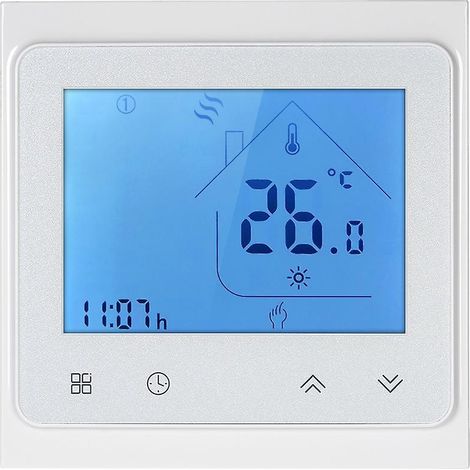 Programmierbarer 16A-Thermostat für Fußbodenheizung, hintergrundbeleuchteter LCD-Touchscreen
