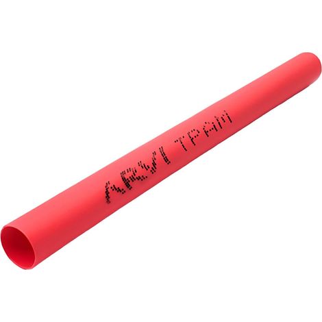 Gaine Thermorétractable - 6/3mm - Rouge - Longueur 1m - Restreint 2:1 - Paroi Fine - Arvi Tpam-6.0-vm (1/2)