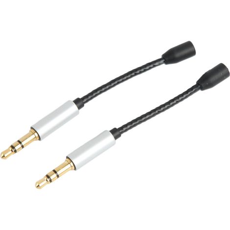 Câble audio OFC MMCX femelle vers jack 3.5mm mâle, connecteur doré haute fidélité pour écouteurs (1/5)