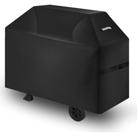 VEVOR Copertura per Barbecue allAperto, Impermeabile, Resistente allo Sbiadimento e Intemperie, Poliestere 600D Resistente, Facile da Indossare, con Cinghie a Strappo, 132 cm Nero