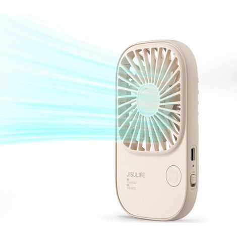 Ventilateur Portable - Ventilateur De Poche Rechargeable USB - 3 Vitesses - Pour Bureau Voyage Extérieur - 7,8 x 2,1 x 13,2 cm - 104 g (1/5)