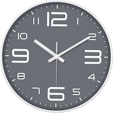 Schlichte und moderne 30-cm-Wanduhr – geräuschlos, elegant, gut lesbar – für jeden Raum (1/4)